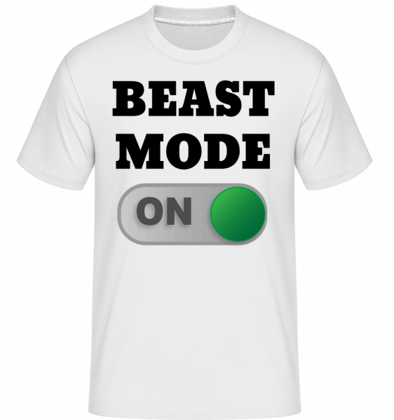 Beast Mode On -  Shirtinator tričko pro pány - Bílá - Napřed