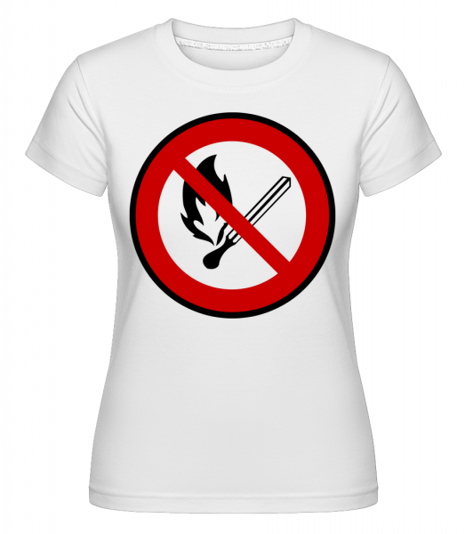 Fire Zakázané -  Shirtinator tričko pro dámy - Bílá - Napřed