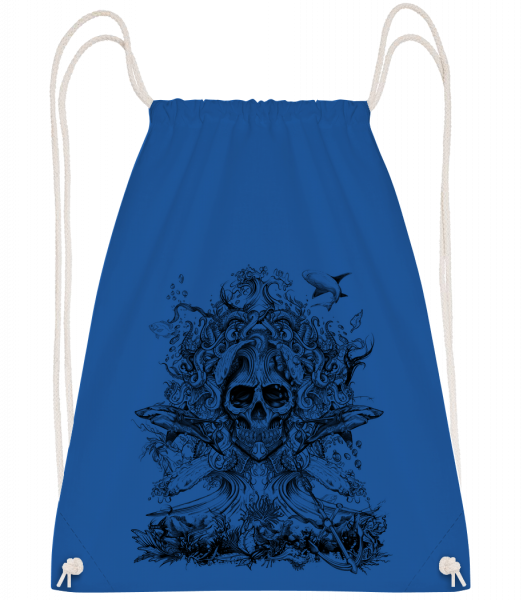 Water God Of Death - Drawstring batoh se šňůrkami - Královská modrá - Napřed