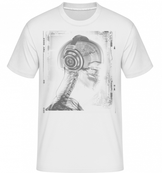 kostra Music -  Shirtinator tričko pro pány - Bílá - Napřed