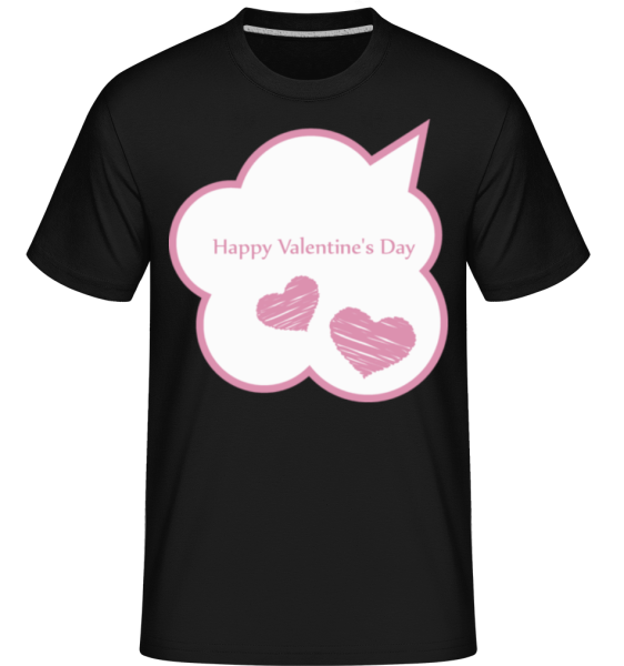 Šťastný Valentýna bublina -  Shirtinator tričko pro pány - Černá - Napřed