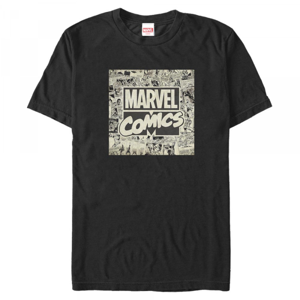 Marvel - Avengers - Logo - Pánské Tričko - Černá - Napřed