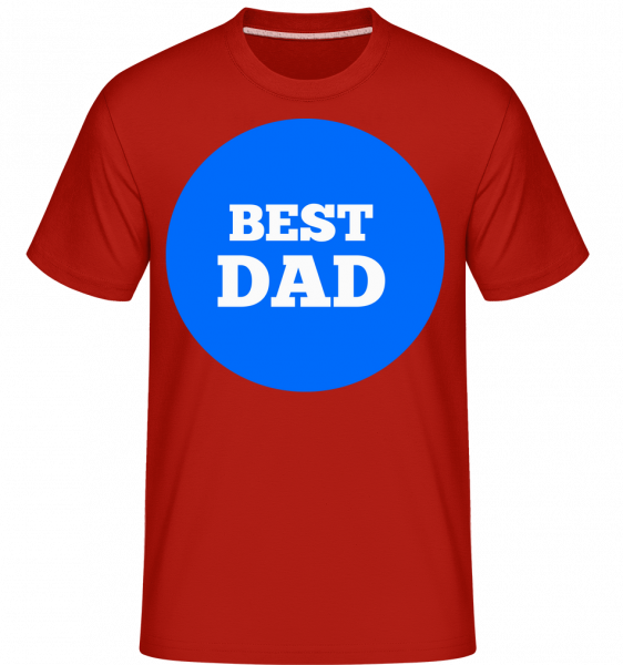 nejlepší táta -  Shirtinator tričko pro pány - Červená - Napřed