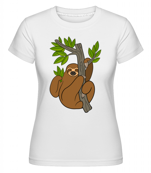 Lenost na stromě -  Shirtinator tričko pro dámy - Bílá - Napřed