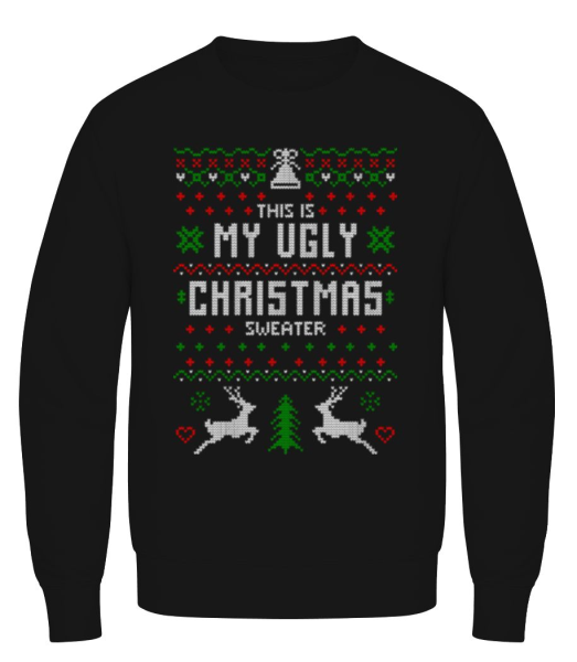 This Is My Ugly Christmas Sweater - Pánská mikina - Černá - Napřed