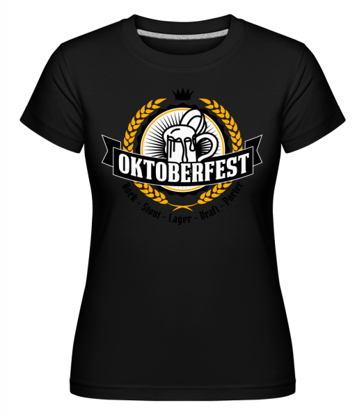 Oktoberfest Maß -  Shirtinator tričko pro dámy - Černá - Napřed