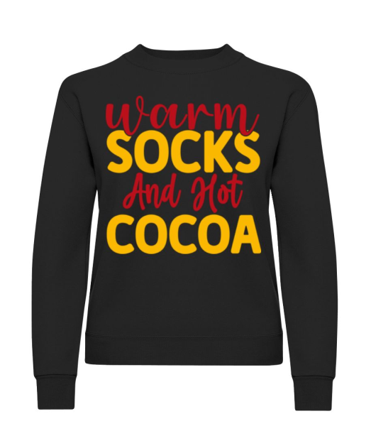 Warm Socks Hot Cocoa - Dámská mikina - Černá - Napřed