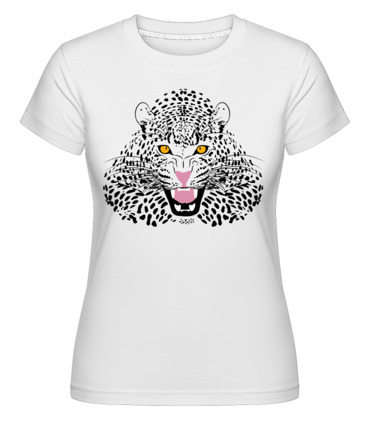 Leopard -  Shirtinator tričko pro dámy - Bílá - Napřed