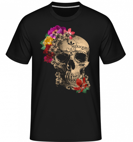 Skull Mexico -  Shirtinator tričko pro pány - Černá - Napřed