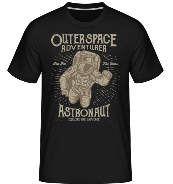Astronaut -  Shirtinator tričko pro pány - Černá - Napřed