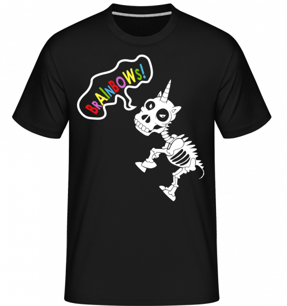 Mrtvé Unicorn Rainbows -  Shirtinator tričko pro pány - Černá - Napřed