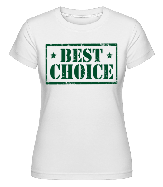 Best Choice Icon Green -  Shirtinator tričko pro dámy - Bílá - Napřed