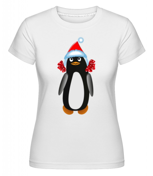 Penguin At Christmas 1 -  Shirtinator tričko pro dámy - Bílá - Napřed