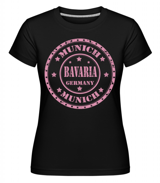 Mnichov Bavorsko -  Shirtinator tričko pro dámy - Černá - Napřed