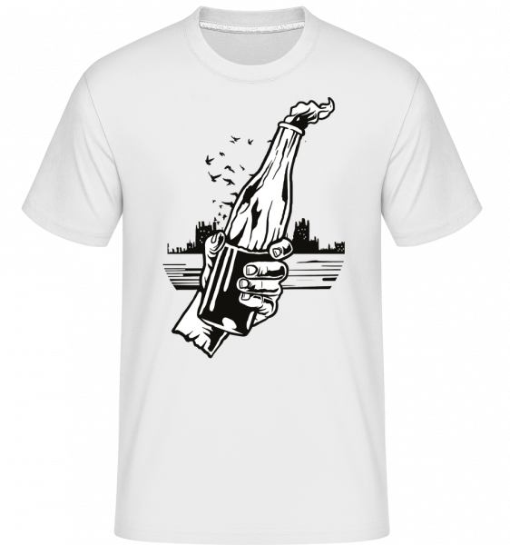 Molotov Cocktail -  Shirtinator tričko pro pány - Bílá - Napřed