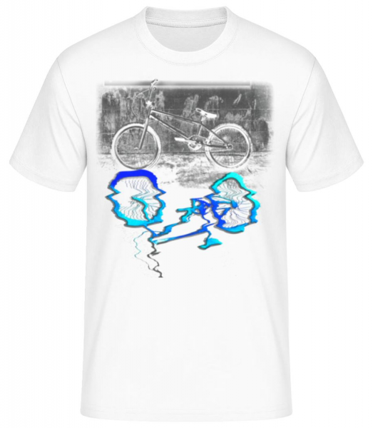 Bicycle louže - Pánské basic tričko - Bílá - Napřed