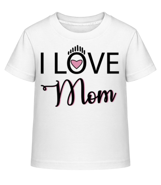 Miluji mámu - Dĕtské Shirtinator tričko - Bílá - Napřed