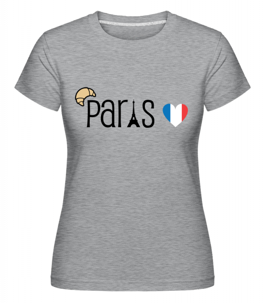 Paris Logo -  Shirtinator tričko pro dámy - Melírově šedá - Napřed