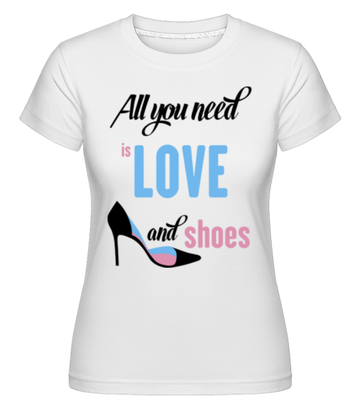 Láska a obuv -  Shirtinator tričko pro dámy - Bílá - Napřed
