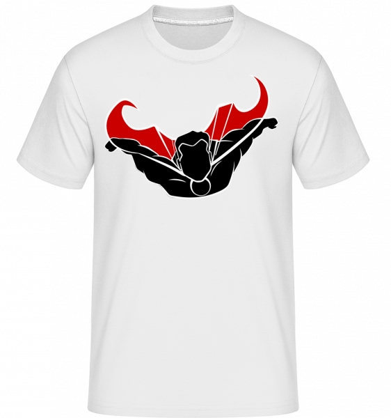 Superhero Flying -  Shirtinator tričko pro pány - Bílá - Napřed