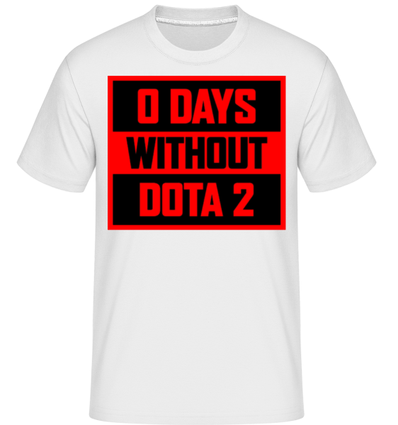 Zero Days Without Dota 2 -  Shirtinator tričko pro pány - Bílá - Napřed