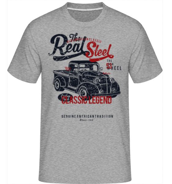 The Real Steel -  Shirtinator tričko pro pány - Melírově šedá - Napřed