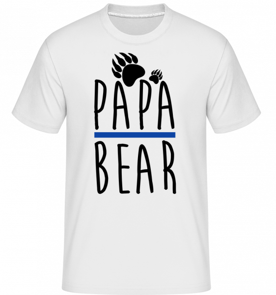 Papa Bear -  Shirtinator tričko pro pány - Bílá - Napřed