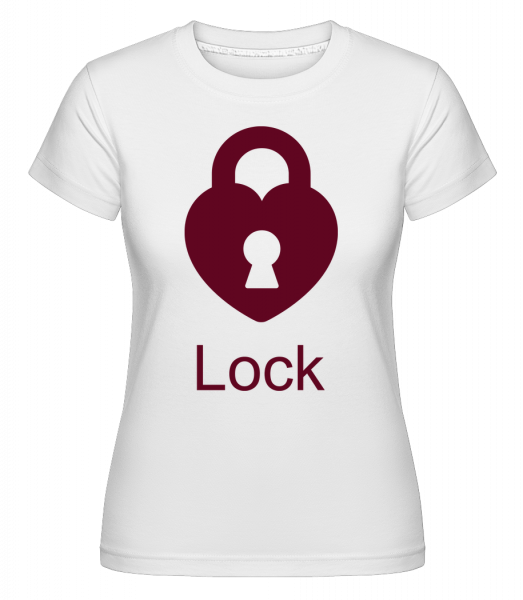 Lock Heart -  Shirtinator tričko pro dámy - Bílá - Napřed