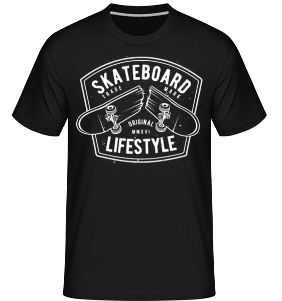 Skateboard Lifestyle -  Shirtinator tričko pro pány - Černá - Napřed