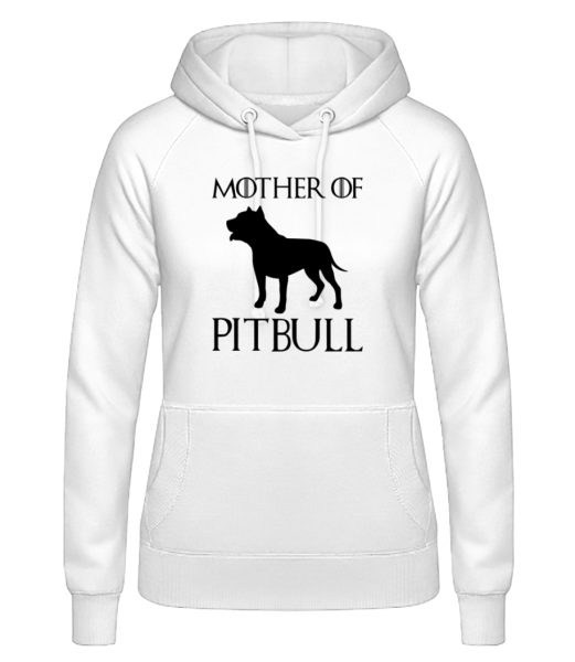 Mother Of Pitbull - Dámská mikina s kapucí - Bílá - Napřed