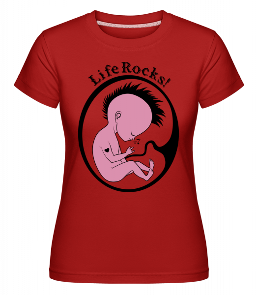 Rockstar dítě -  Shirtinator tričko pro dámy - Červená - Napřed