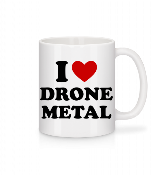 I Love Metal Drone - Keramický hrnek - Bílá - Napřed