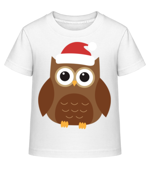 Vánoční Owl - Dĕtské Shirtinator tričko - Bílá - Napřed