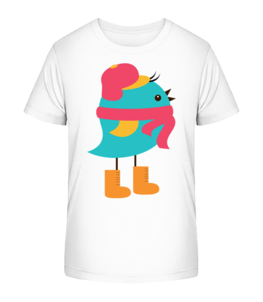 Zimní Bird Scarf - Detské Bio tričko Stanley Stella - Bílá - Napřed