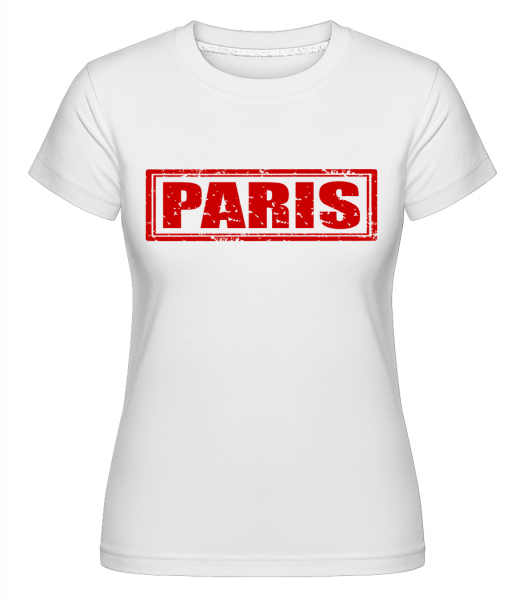 Paris France Red -  Shirtinator tričko pro dámy - Bílá - Napřed