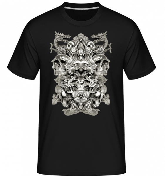 Dragons A Skulls -  Shirtinator tričko pro pány - Černá - Napřed
