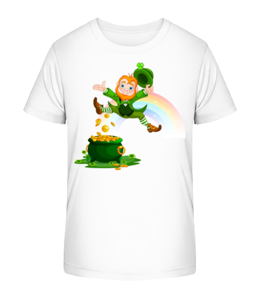 Irish Fairy Logo - Detské Bio tričko Stanley Stella - Bílá - Napřed