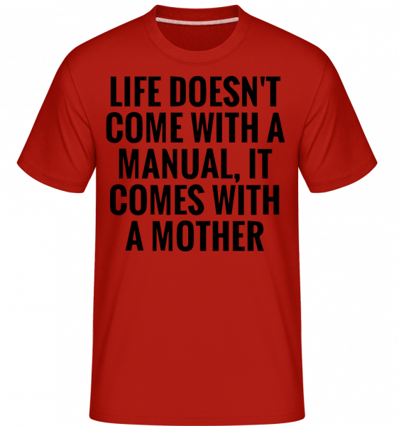matka Manual -  Shirtinator tričko pro pány - Červená - Napřed