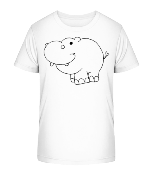 Děti Comic - Hippo - Detské Bio tričko Stanley Stella - Bílá - Napřed
