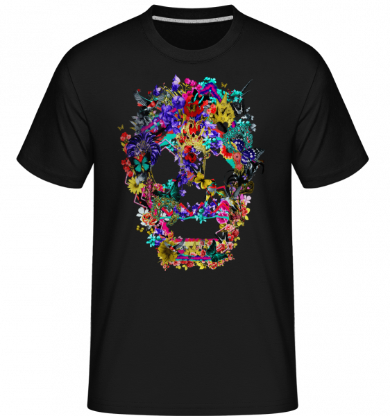 Lebka koláž Brazil -  Shirtinator tričko pro pány - Černá - Napřed