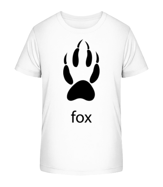 Fox Paw - Detské Bio tričko Stanley Stella - Bílá - Napřed