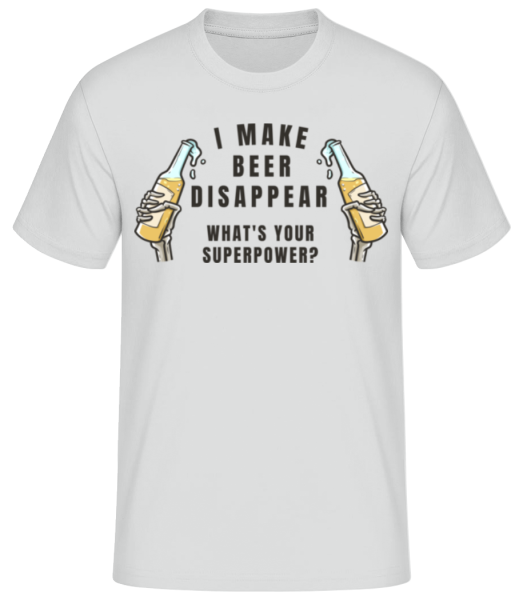 I Make Beer Disappear - Pánské basic tričko - Melírově šedá - Napřed