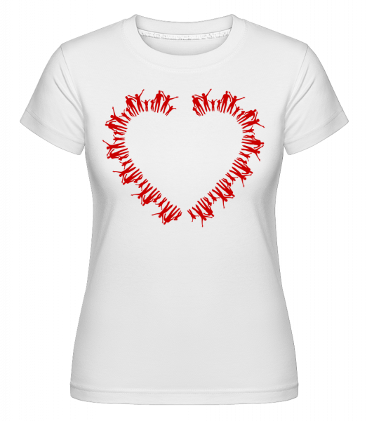 Human Heart -  Shirtinator tričko pro dámy - Bílá - Napřed