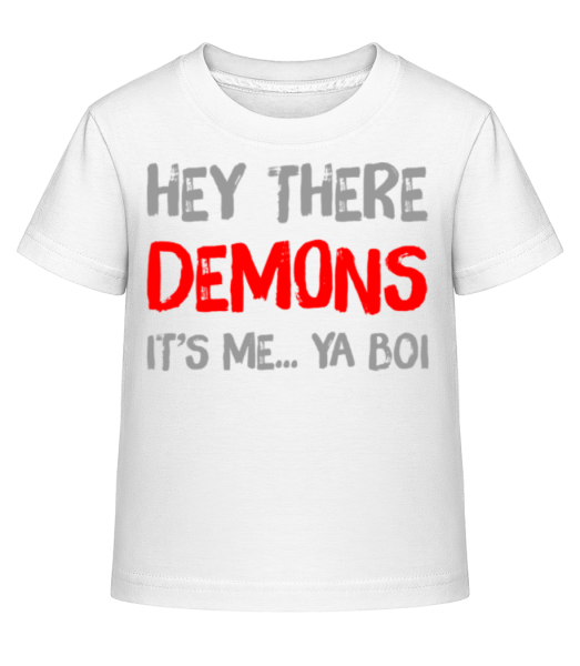 Hey Demons - Dĕtské Shirtinator tričko - Bílá - Napřed