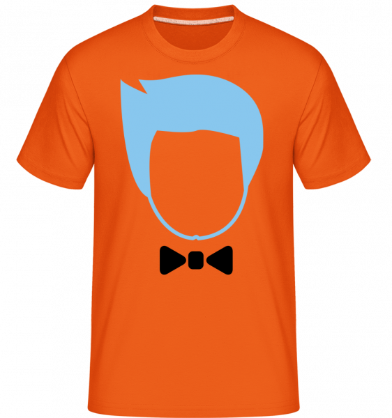 Ženich Icon Modrá -  Shirtinator tričko pro pány - Oranžová - Napřed