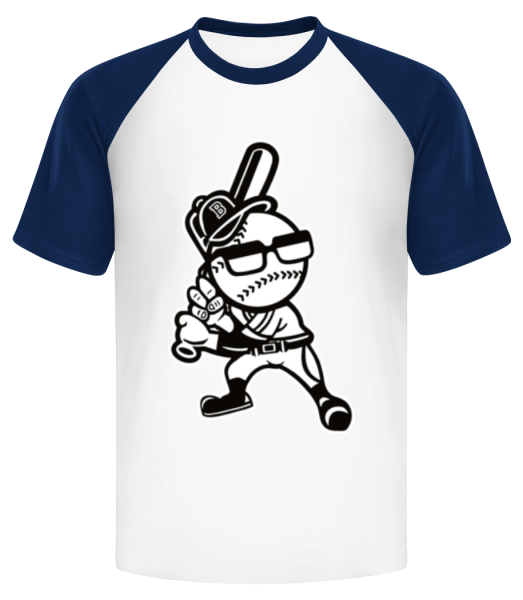 Brooklyn Baseball - Pánské baseball tričko - Bílá / Namořnická modrá - Napřed