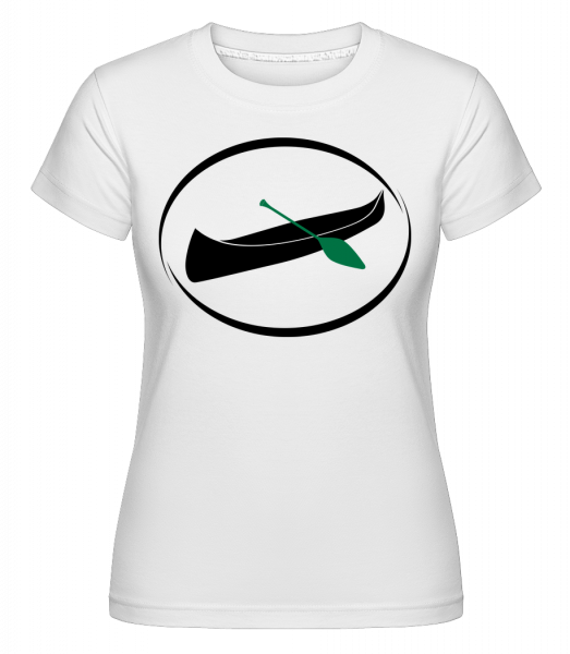 Jízda na kajaku Symbol -  Shirtinator tričko pro dámy - Bílá - Napřed