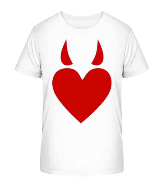 Devil Heart - Detské Bio tričko Stanley Stella - Bílá - Napřed
