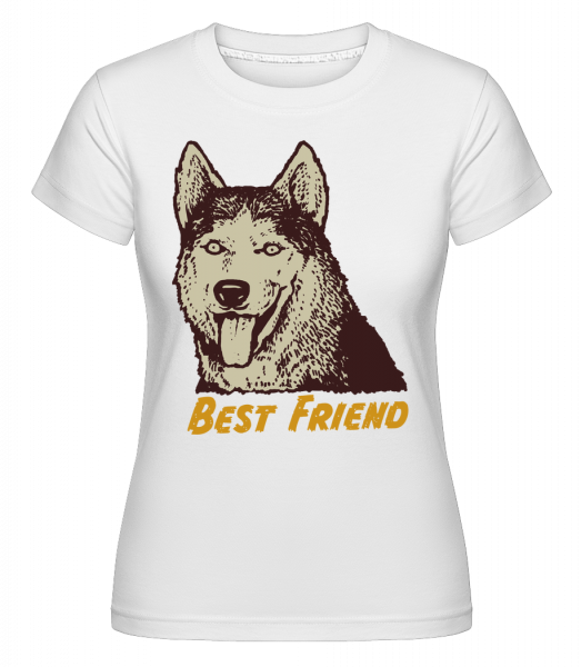 Dog Best Friend -  Shirtinator tričko pro dámy - Bílá - Napřed