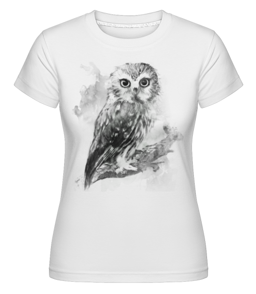 Picture Book Owl -  Shirtinator tričko pro dámy - Bílá - Napřed